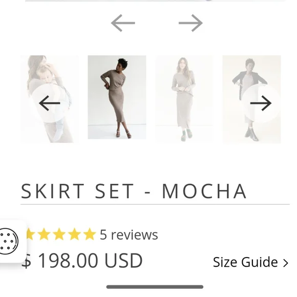 Medium Ribbed Knit Skirt Set - Picture 2 of 7